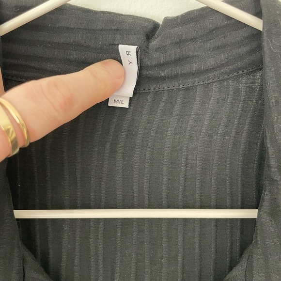 PRIORY Edition Shirt in Silk Linen Black Size M/L - Picture 5 of 6